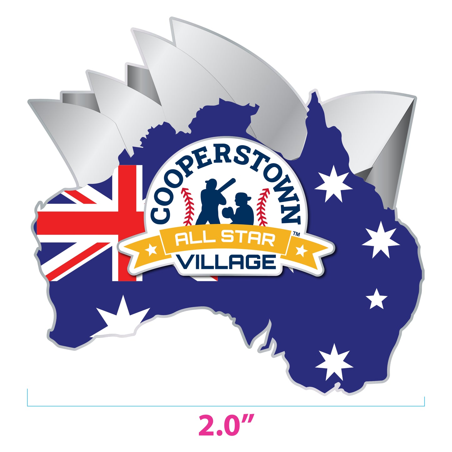 Australia With Spinner Trading Pin