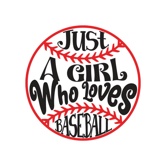 Just a Girl Who Loves Baseball Trading Pin