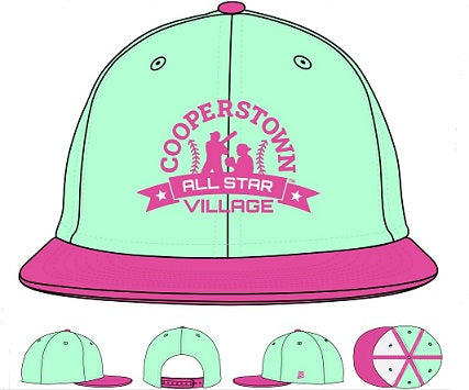 Mint Green/Pink Snapback Hat