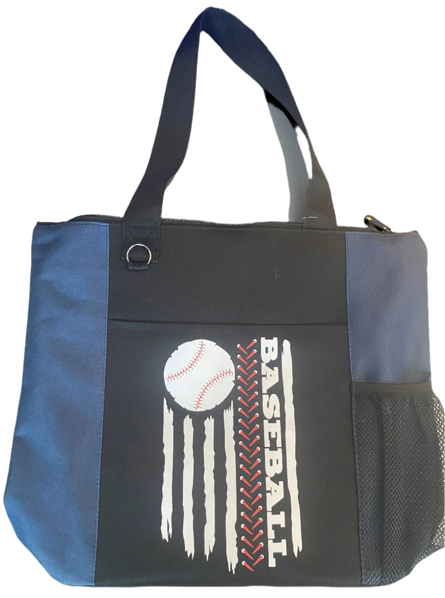 Blue/Black Baseball Canvas Bag