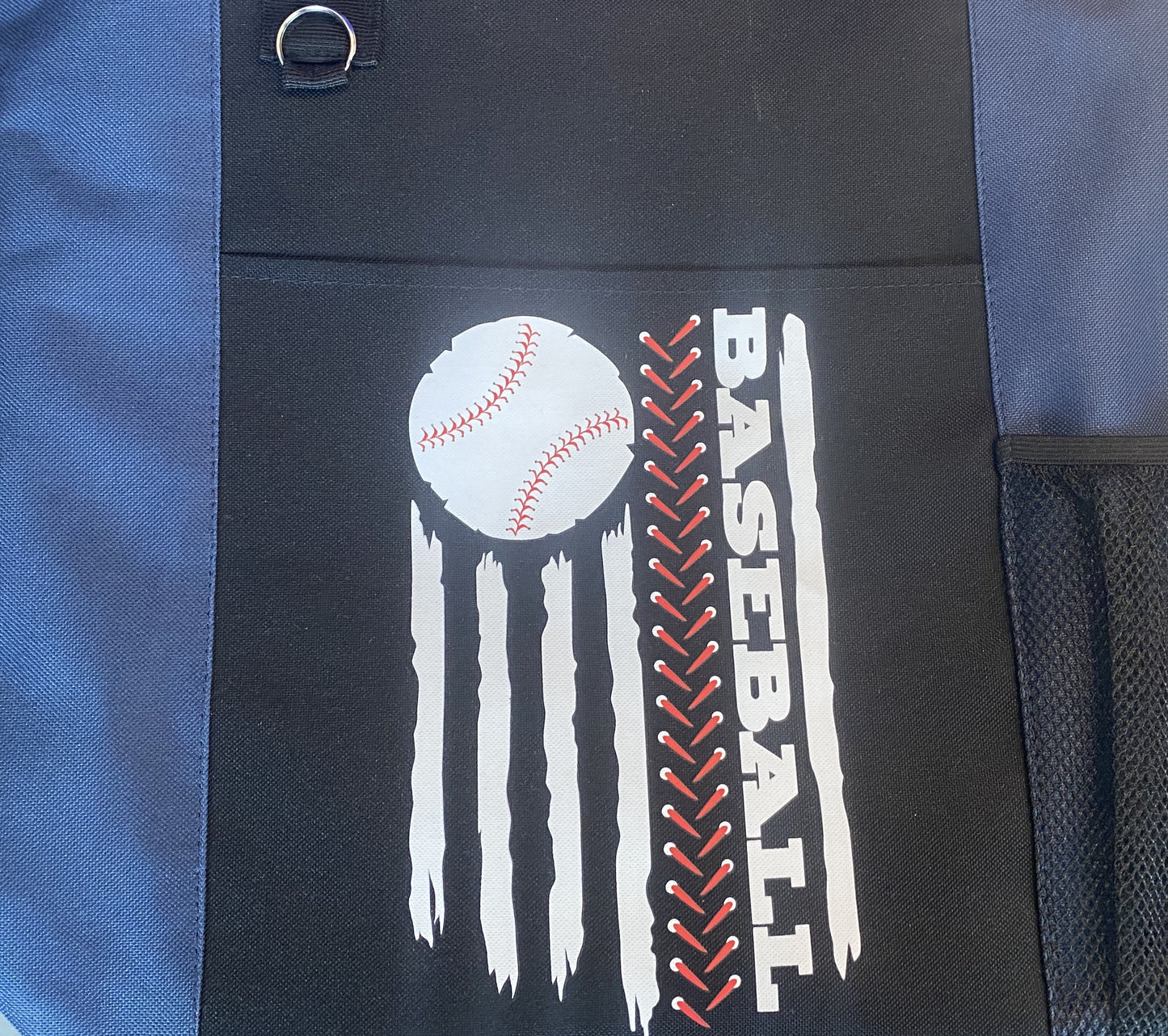 Blue/Black Baseball Canvas Bag
