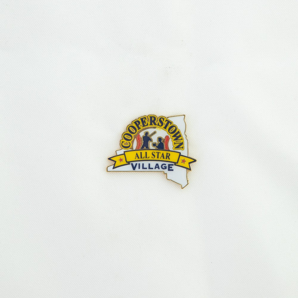 Cooperstown All Star Village NY White Pin