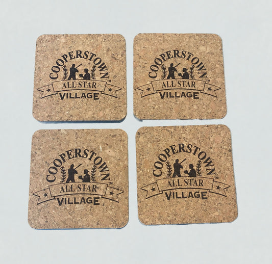 CASV Engraved Cork Coasters with Holder
