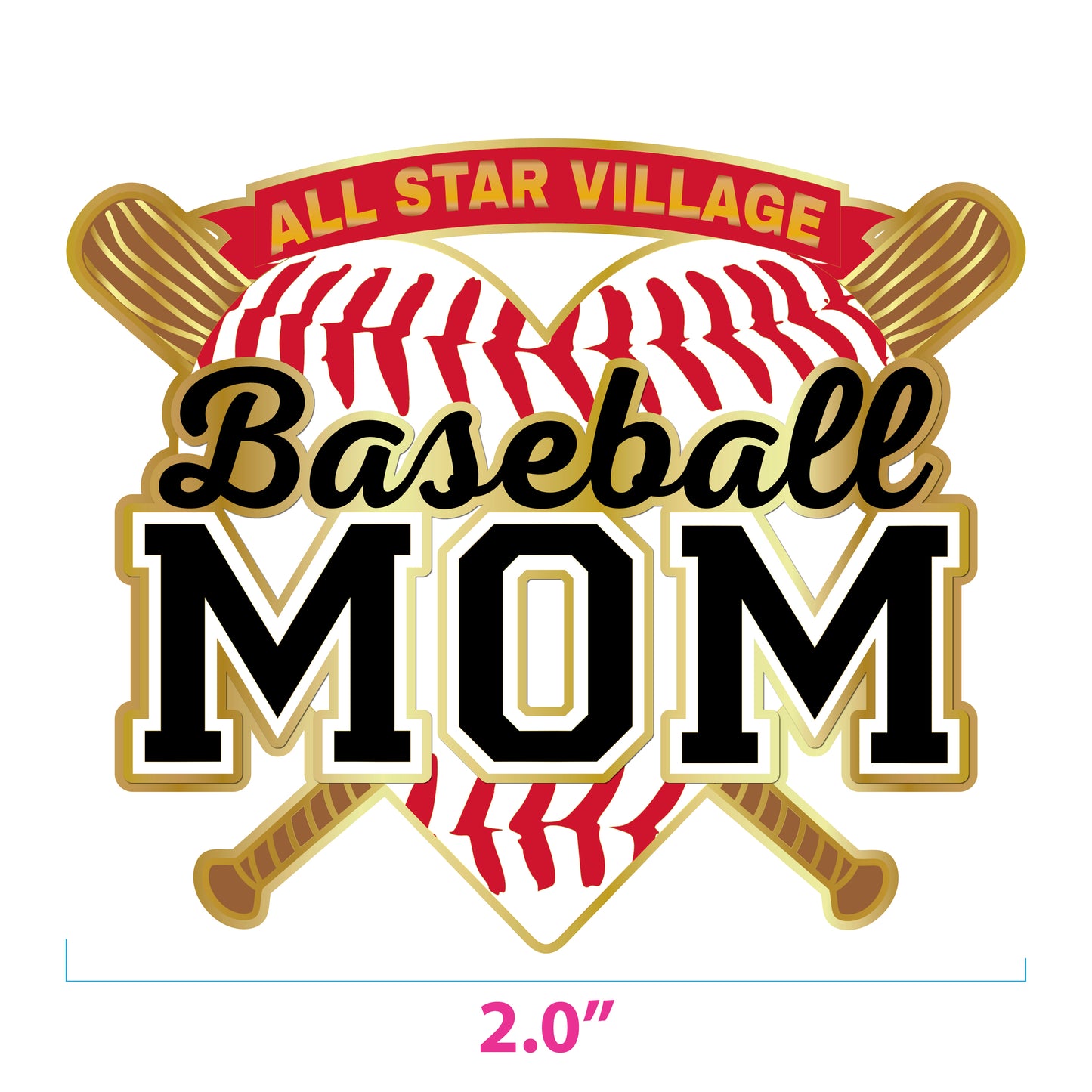 CASV Baseball Mom Trading Pin
