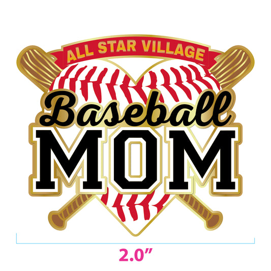 CASV Baseball Mom Trading Pin
