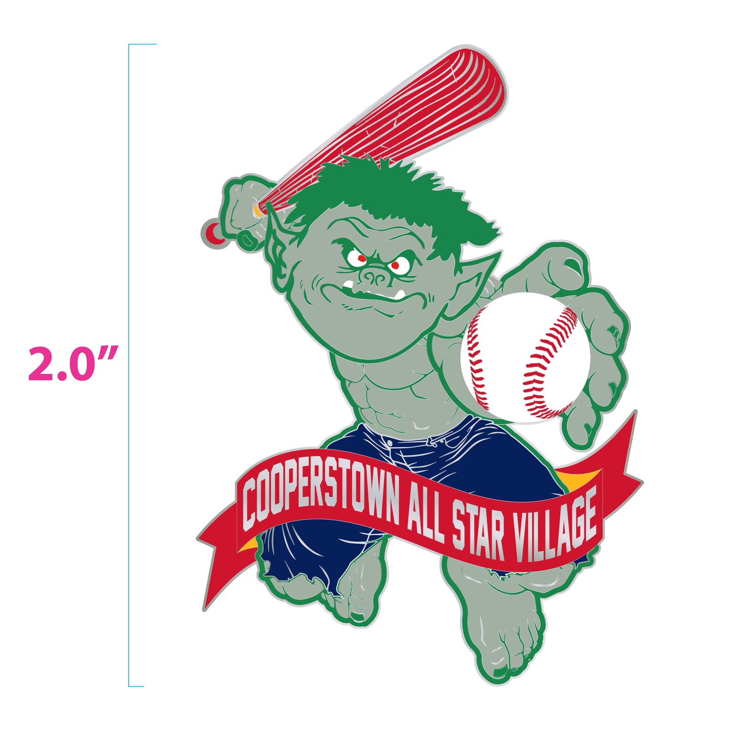 Green Monster Action Trading Pin