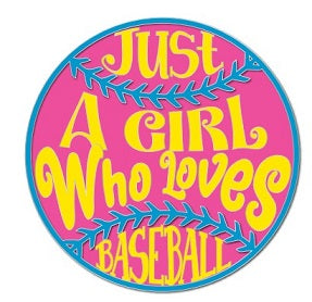Pink Loves Baseball Trading Pin