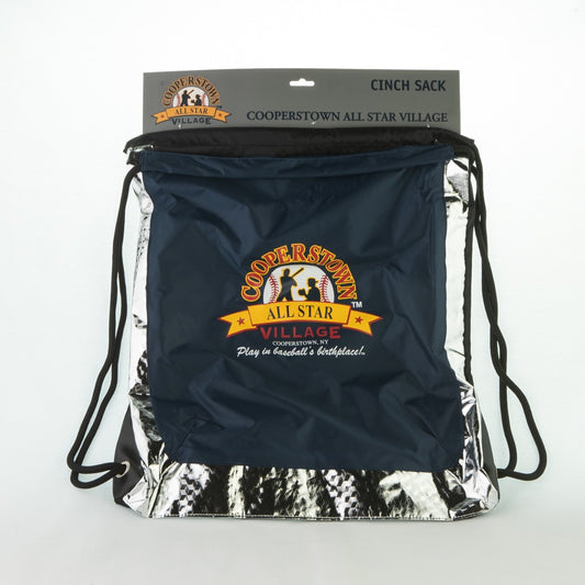 Blue/Silver Draw String Bag Cooperstown All Star Village