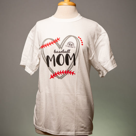 Baseball Mom Heart T- Shirt