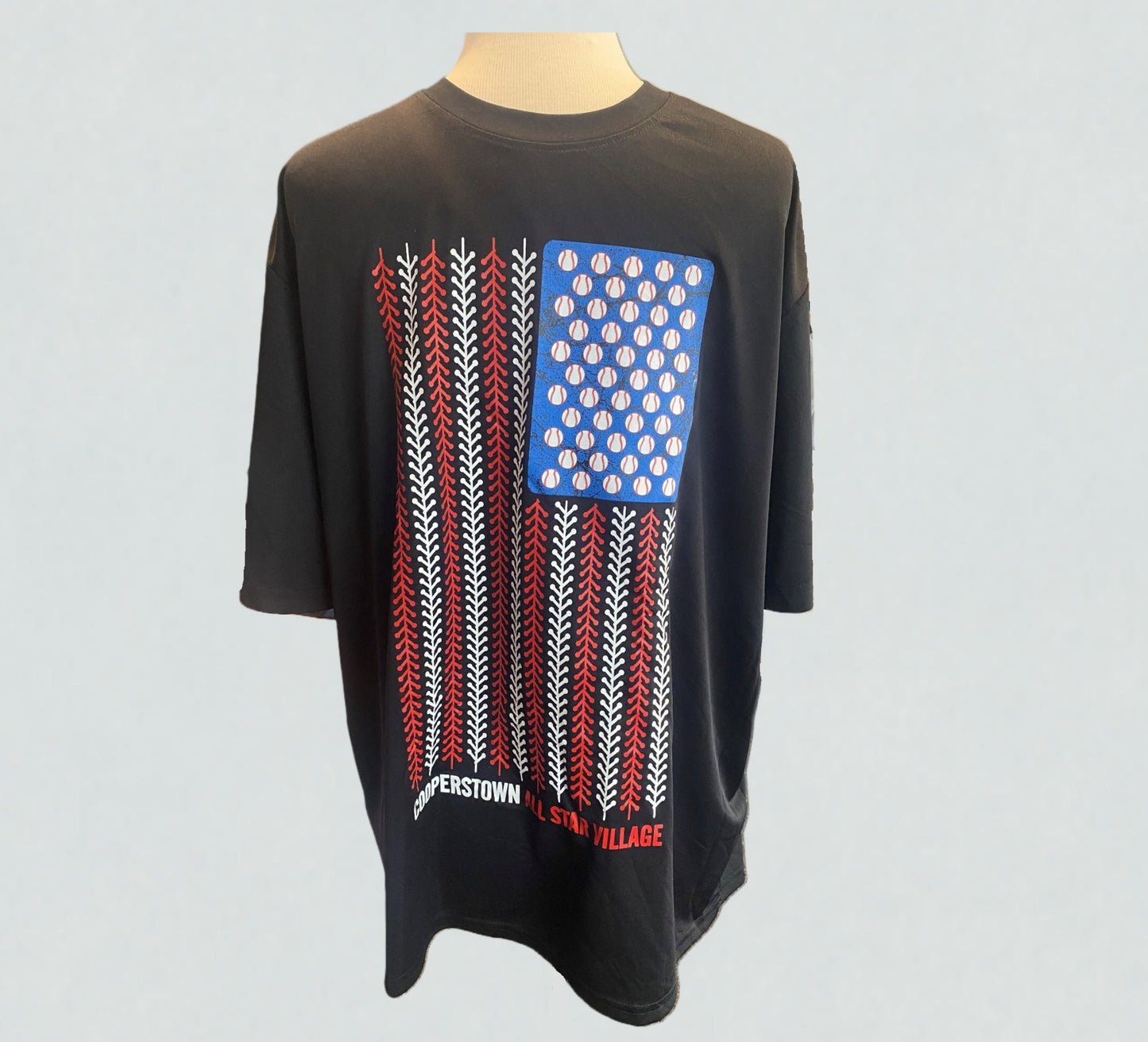 Stitch/Baseball Flag Cooperstown All Star Village T-Shirt