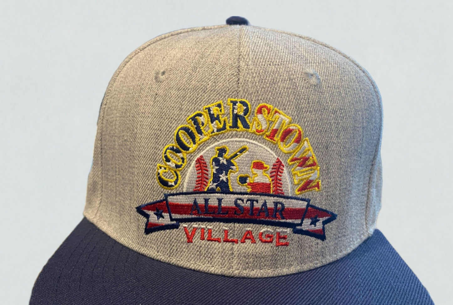Flag Theme Embroidered Grey/Navy CASV Baseball Cap